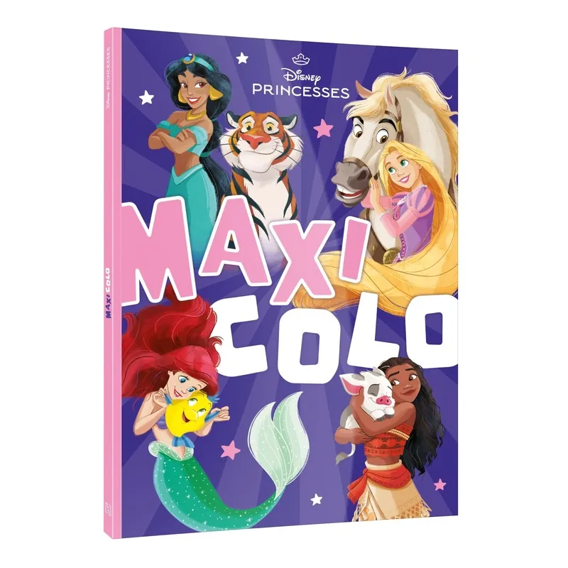 Maxi colo : Disney Princesses - Disney - Disney Hachette - Papeterie / Coloriage - ravate.com librairie reunion