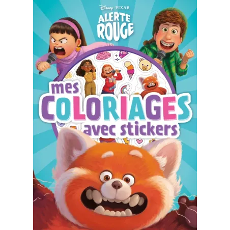 Mes coloriages avec stickers : Alerte Rouge