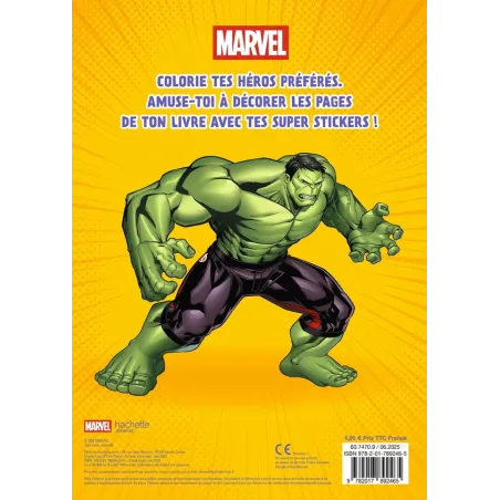 Mes coloriages avec stickers : Mes Coloriages avec stickers - Marvel - Disney Hachette - Papeterie / Coloriage - ravate.com...