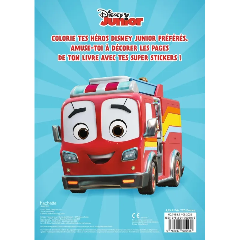 Mes coloriages avec stickers : Disney Junior - Disney - Disney Hachette - Papeterie / Coloriage - ravate.com librairie reunion