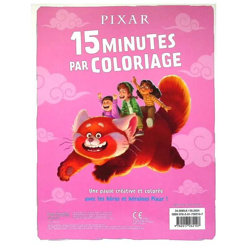15 minutes par coloriage : Pixar - Disney Pixar - Disney Hachette - Papeterie / Coloriage - ravate.com librairie reunion