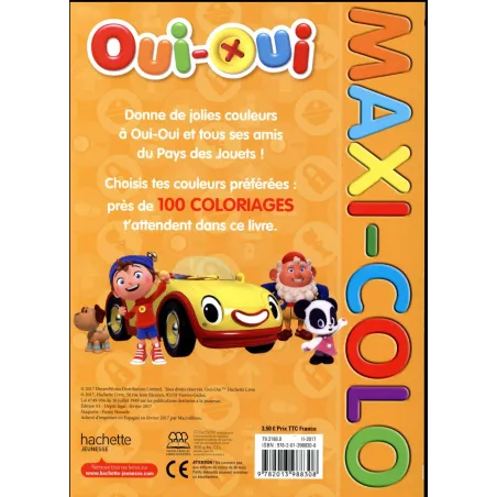 Oui-Oui : maxi colo - Collectif - Hachette Jeunesse - Grand format - ravate.com librairie reunion