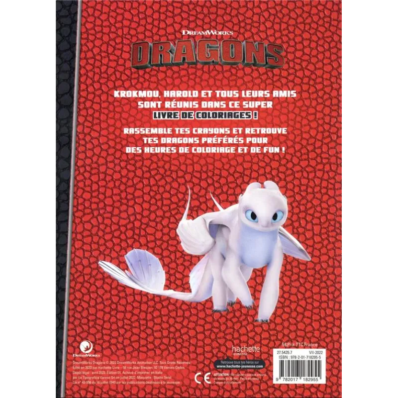 Dragons : mon gros colo - Collectif - Hachette Jeunesse - Grand format - ravate.com librairie reunion