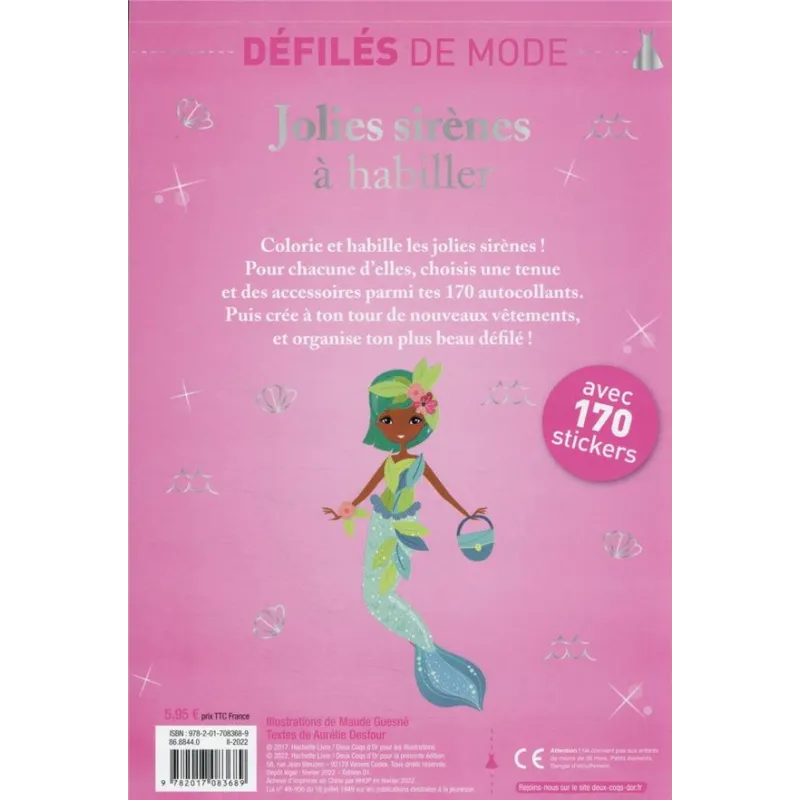 Défilés de mode : jolies sirènes à habiller - Maud Guesné - Deux Coqs d - ravate.com librairie reunion