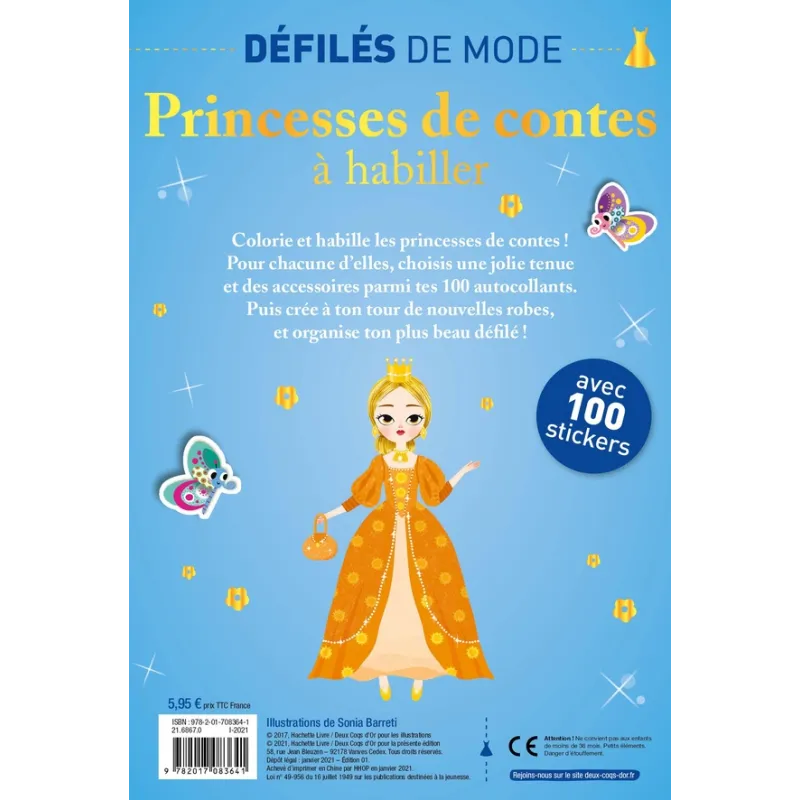 Défilés de mode : princesses de contes à habiller - Sonia Baretti - Deux Coqs d - ravate.com librairie reunion