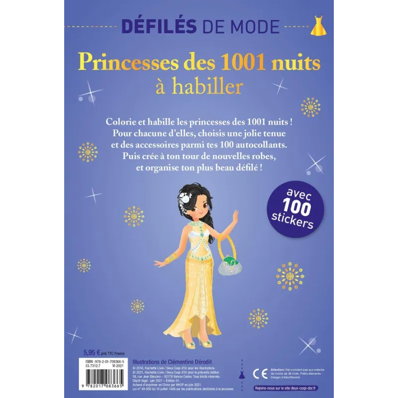 Défilés de mode : princesses des 1001 nuits à habiller - Clémentine Dérodit - Éditions Deux Coqs d - ravate.com librairie...