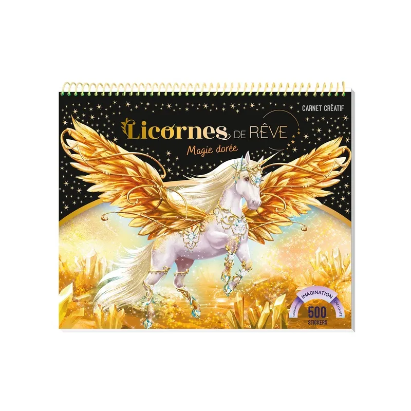 Licornes de rêve : Magie dorée : Carnet créatif - Christine Alcouffe - Play Bac - Papeterie / Coloriage - ravate.com...