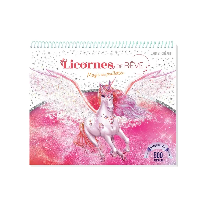 Licornes de rêve : Magie des paillettes : Carnet créatif - Christine Alcouffe - Play Bac - Papeterie / Coloriage -...