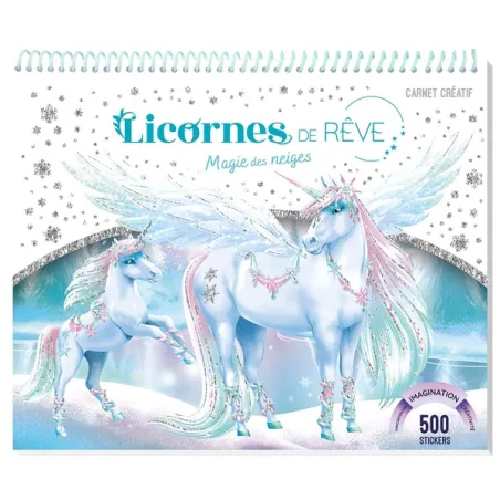 Licornes de rêve : magie des neiges : carnet créatif