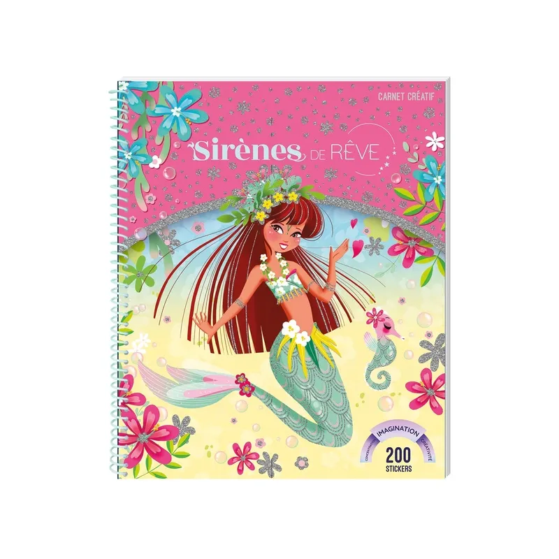Sirènes de rêve : carnet créatif - Magali Fournier - Play Bac - Papeterie / Coloriage - ravate.com librairie reunion