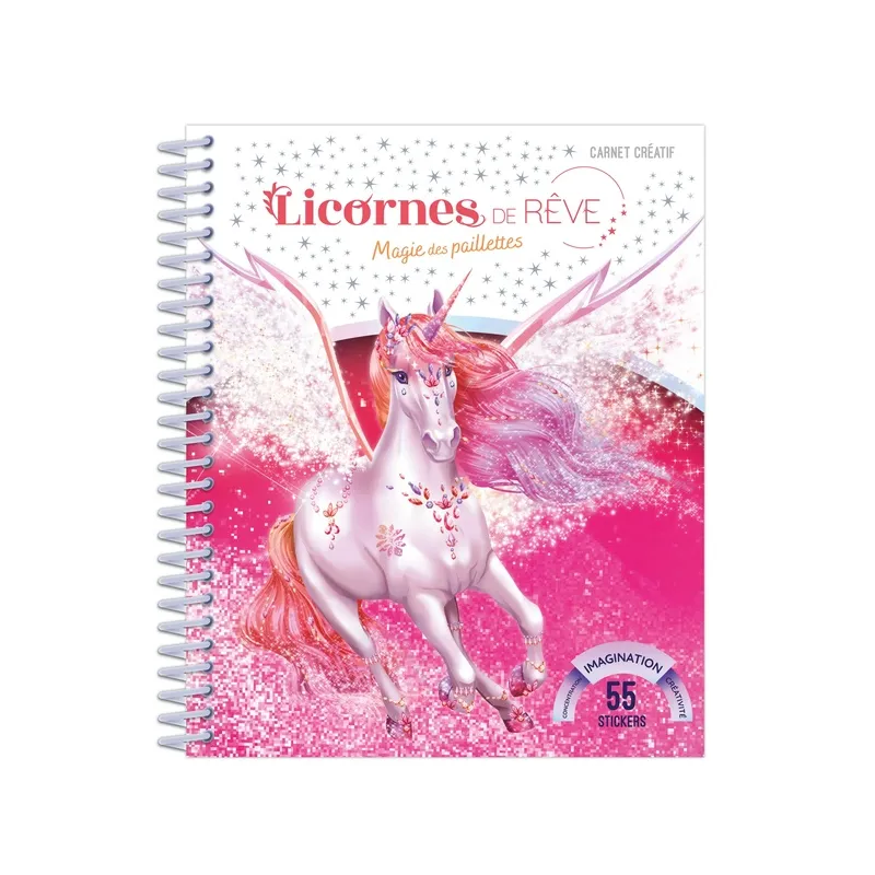 Licornes de rêve : Magie des paillettes : Carnet créatif - Collectif - Play Bac - Papeterie / Coloriage - ravate.com...