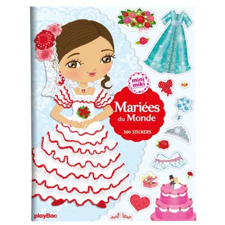 Cahier stickers : mariées du monde