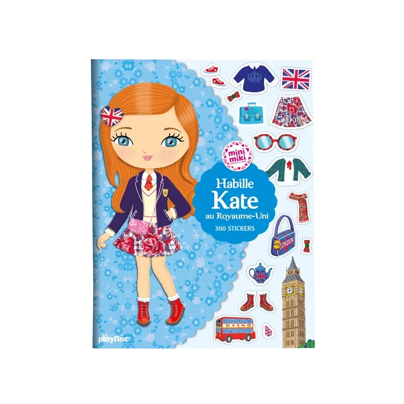Habille Kate au Royaume-Uni - Julie Camel - Play Bac - Papeterie / Coloriage - ravate.com librairie reunion