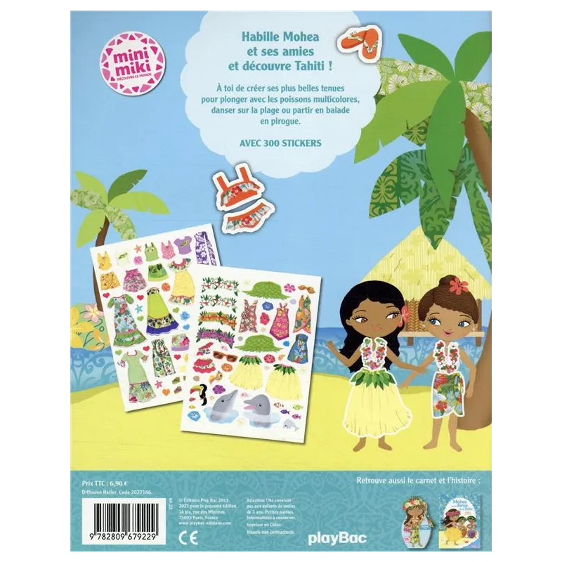 Habille Mohea à Tahiti - Julie Camel - Play Bac - Papeterie / Coloriage - ravate.com librairie reunion