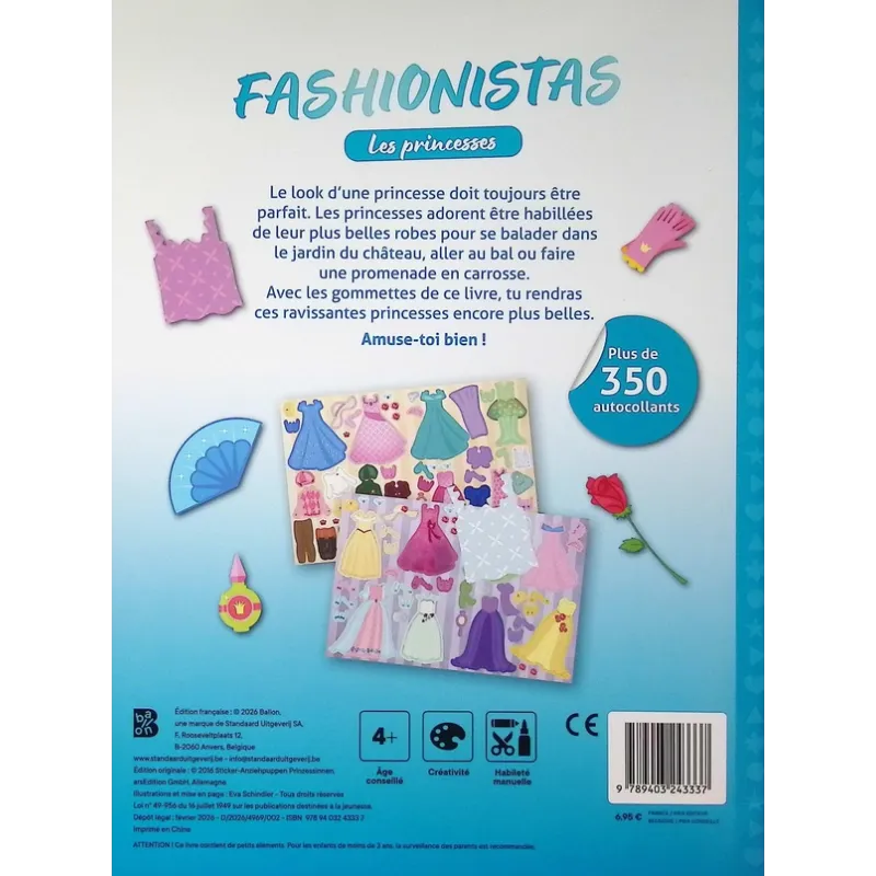 Fashionistas : Les princesses - Collectif - Le Ballon - Papeterie / Coloriage - ravate.com librairie reunion