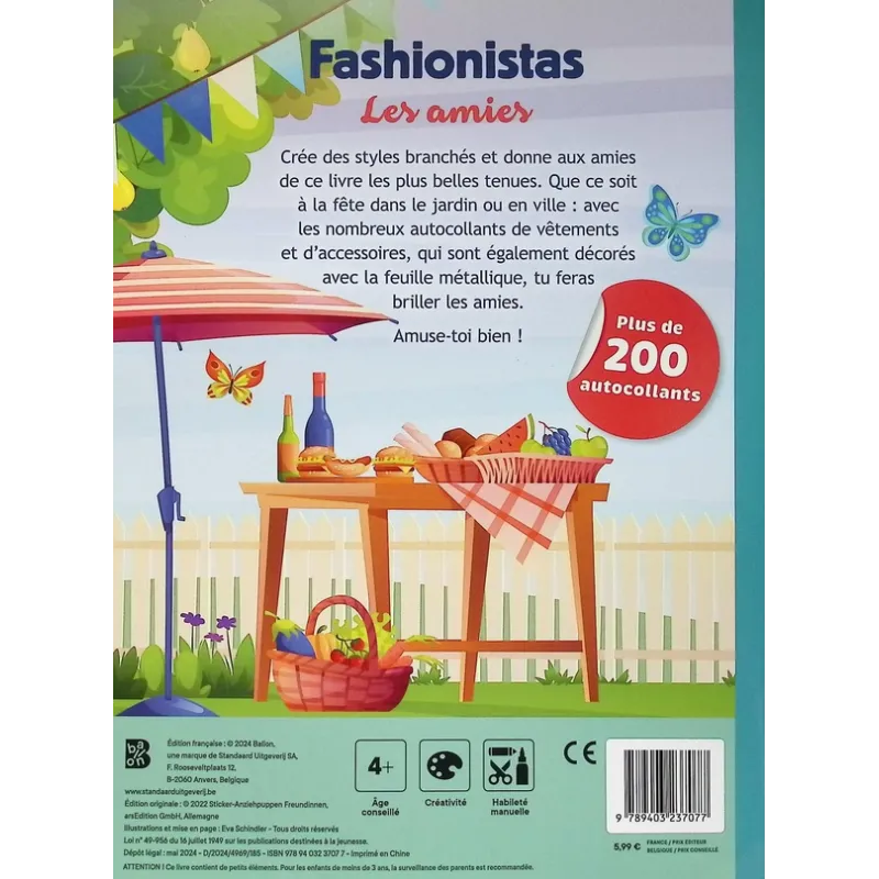 Fashionistas : Les amies ; Effet brillant - Collectif - Le Ballon - Papeterie / Coloriage - ravate.com librairie reunion