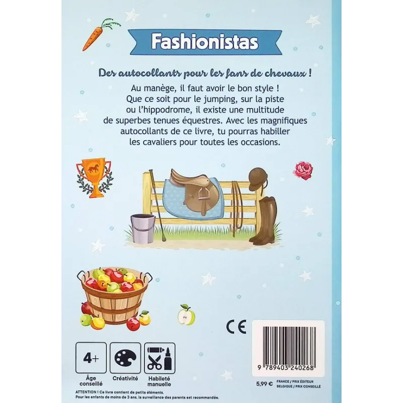 Mini fashionistas : Les chevaux - Collectif - Le Ballon - Papeterie / Coloriage - ravate.com librairie reunion