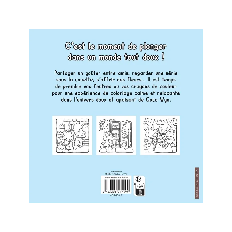 Ma petite vie cosy : Coloriages mignons et cocooning - Coco Wyo - Dessain et Tolra - Papeterie / Coloriage - ravate.com...