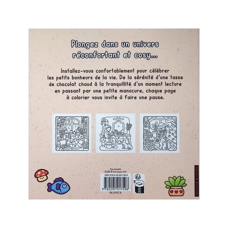 Cosy girly : Coloriages mignons à la maison - Coco Wyo - Dessain et Tolra - Papeterie / Coloriage - ravate.com librairie reunion