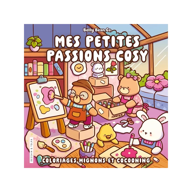 Mes petites passions cosy : Coloriages mignons et cocooning - BellyBean - Larousse - Papeterie / Coloriage - ravate.com...