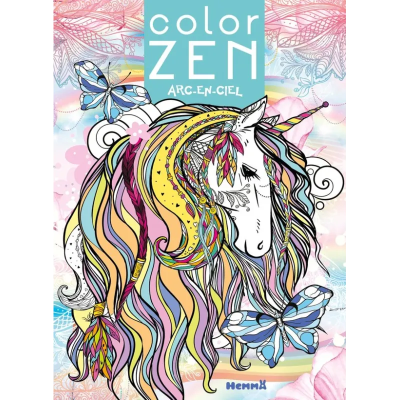 Color Zen : Arc-en-ciel - Collectif - Hemma - Papeterie / Coloriage - ravate.com librairie reunion