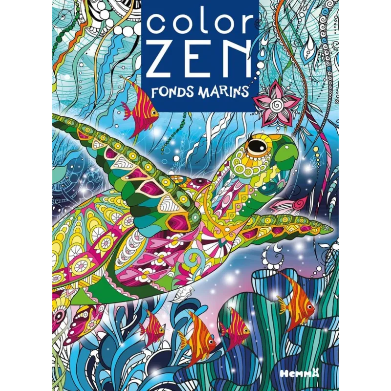 Color Zen : fonds marins - Collectif - Hemma - Papeterie / Coloriage - ravate.com librairie reunion