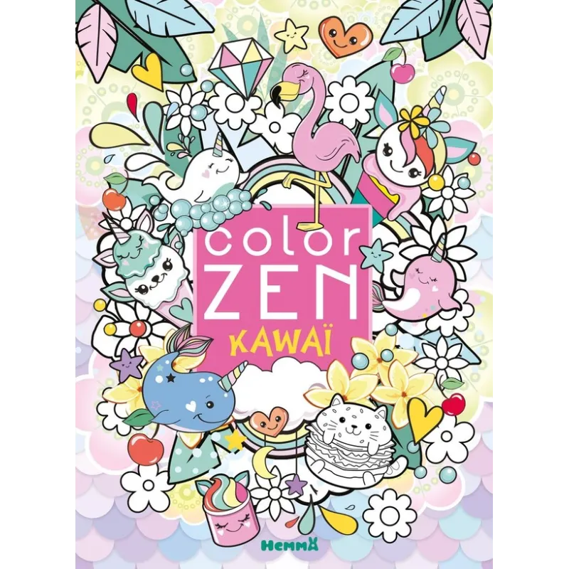 Color Zen : kawaii - Collectif - Hemma - Papeterie / Coloriage - ravate.com librairie reunion
