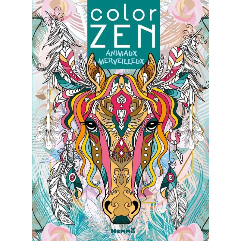 Color Zen : animaux merveilleux - Collectif - Hemma - Papeterie / Coloriage - ravate.com librairie reunion