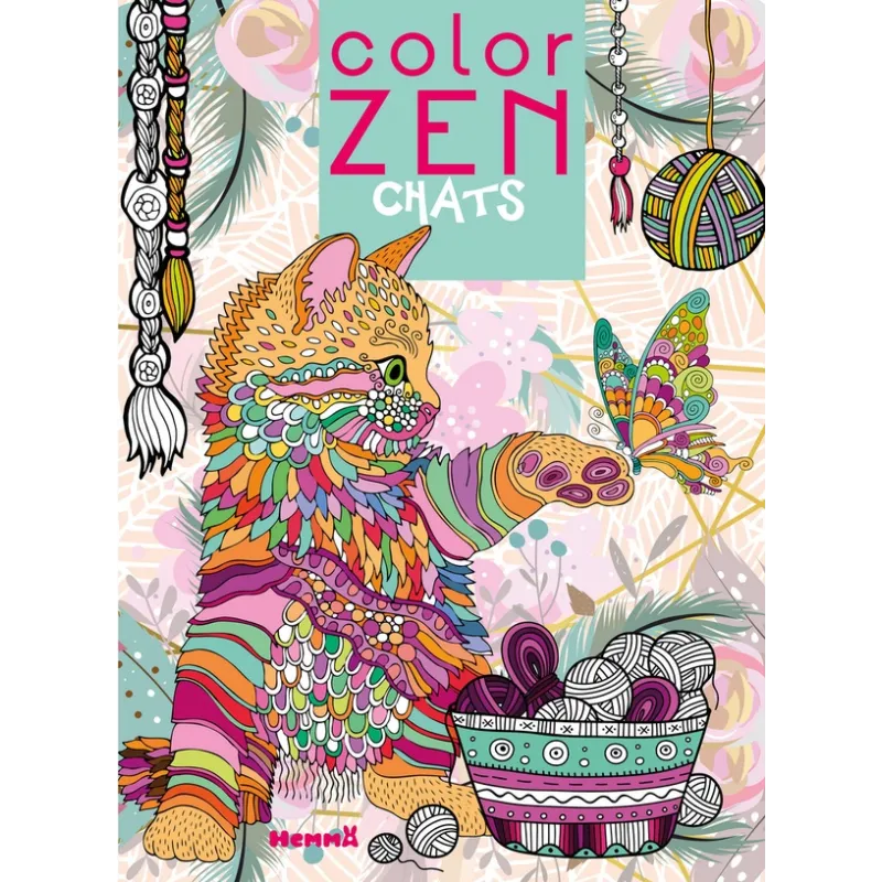 Color Zen : chats - Collectif - Hemma - Papeterie / Coloriage - ravate.com librairie reunion