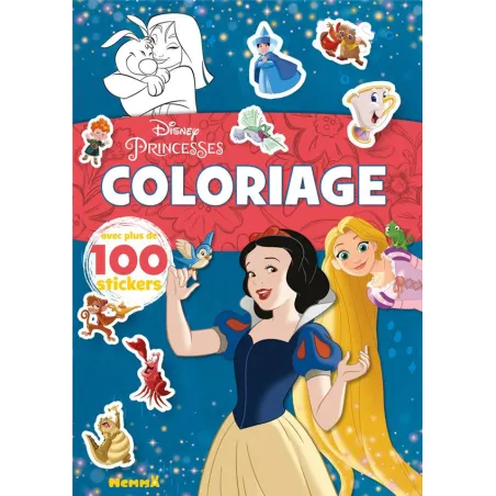 Coloriage avec stickers : Disney Princesses : Blanche-Neige et Raiponce