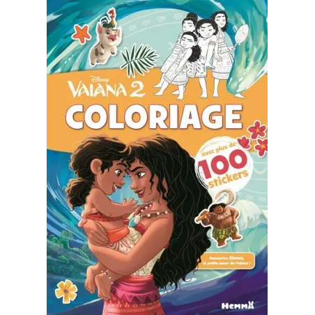 Coloriage avec stickers : Vaiana 2 : Vaiana et sa petite soeur