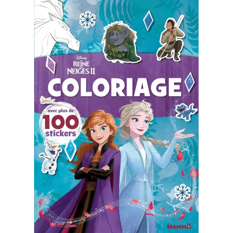 Coloriage avec stickers : La Reine des Neiges 2 : coloriage : avec plus de 100 stickers - Disney - Hemma - Papeterie /...