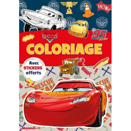 Coloriage avec stickers : Cars : Flash