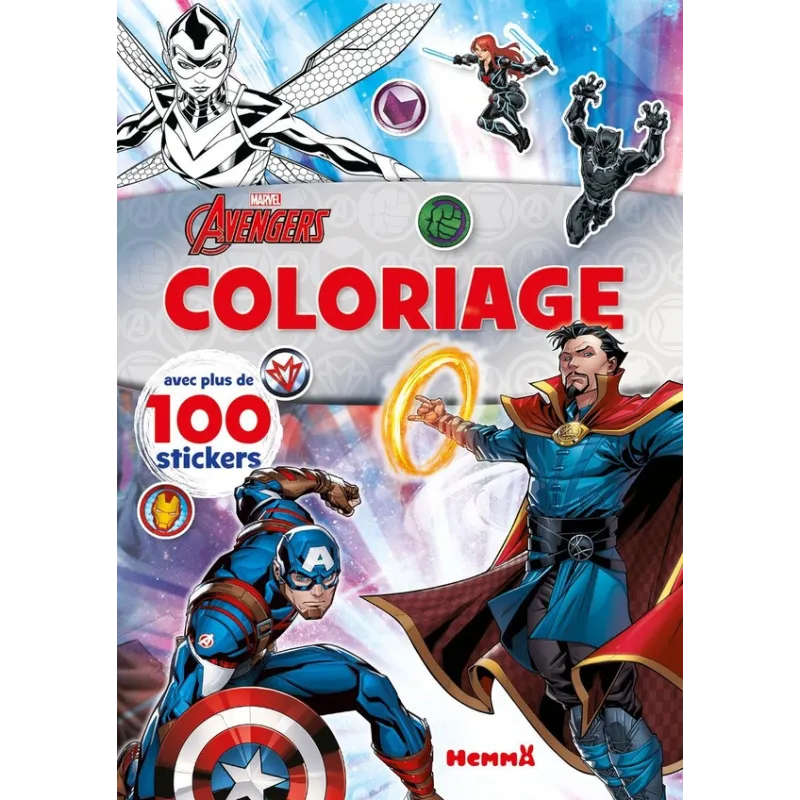 Coloriage avec stickers : marvel - ravate.com librairie reunion