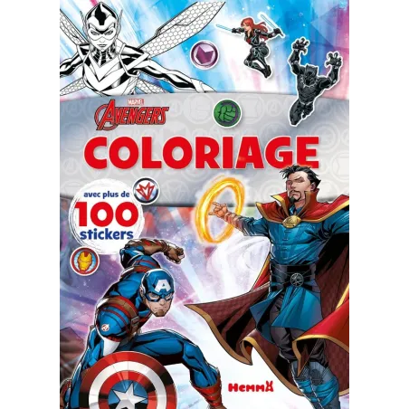 Coloriage avec stickers : marvel's Avengers : avec plus de 100 stickers