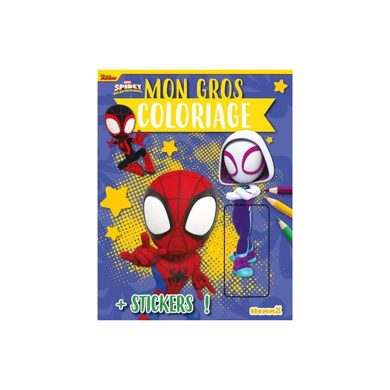 Mon gros coloriage + stickers ! : Marvel Spidey et ses amis extraordinaires : Team Spidey - Marvel - Hemma - Papeterie /...