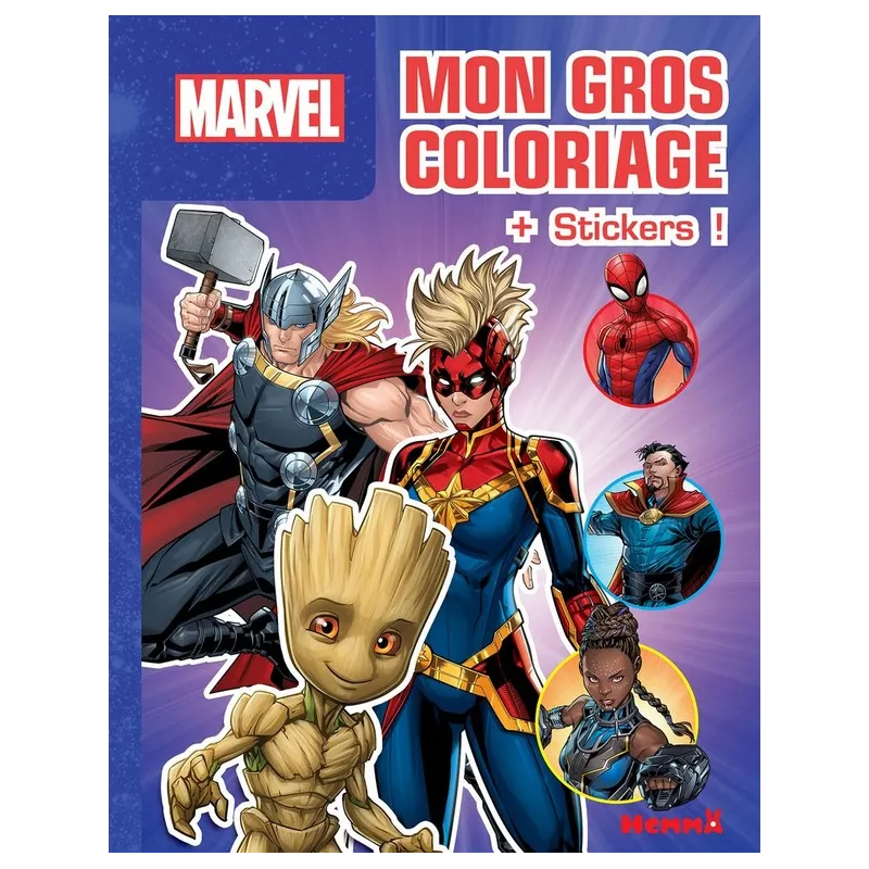 Mon gros coloriage + stickers ! : marvel - ravate.com librairie reunion