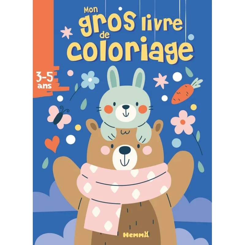 Mon gros livre de coloriage : Ours et lapin - Collectif - Hemma - Papeterie / Coloriage - ravate.com librairie reunion
