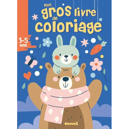 Mon gros livre de coloriage : Ours et lapin