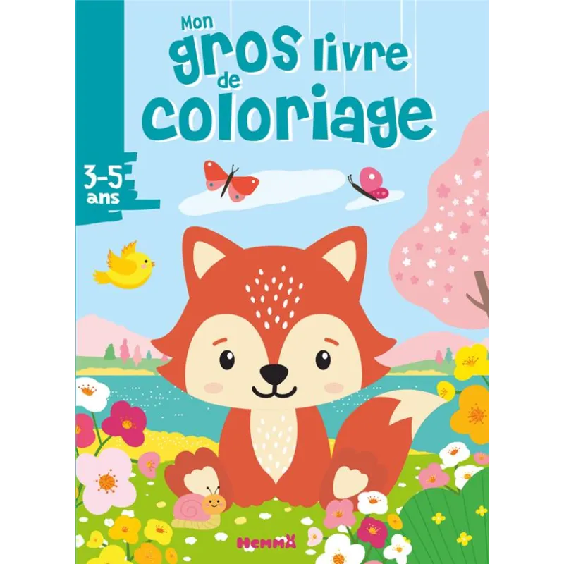 Mon gros livre de coloriage : Renard printemps - Collectif - Hemma - Papeterie / Coloriage - ravate.com librairie reunion