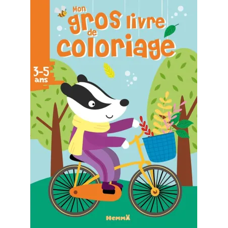 Mon gros livre de coloriage : balade à vélo
