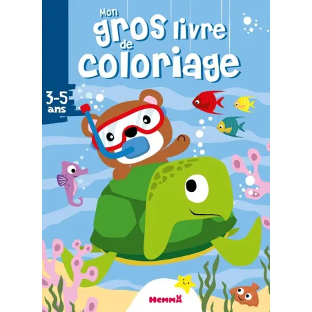 Mon gros livre de coloriage : ourson-tortue : 3/5 ans
