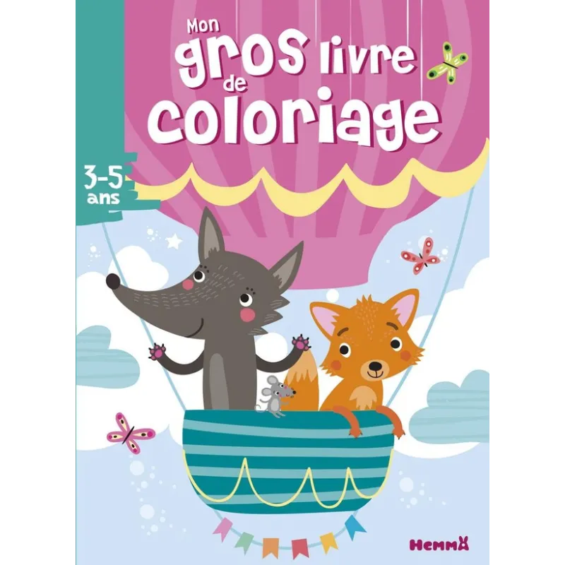 Mon gros livre de coloriage : renard et loup ; 3/5 ans - Collectif - Hemma - Papeterie / Coloriage - ravate.com librairie...