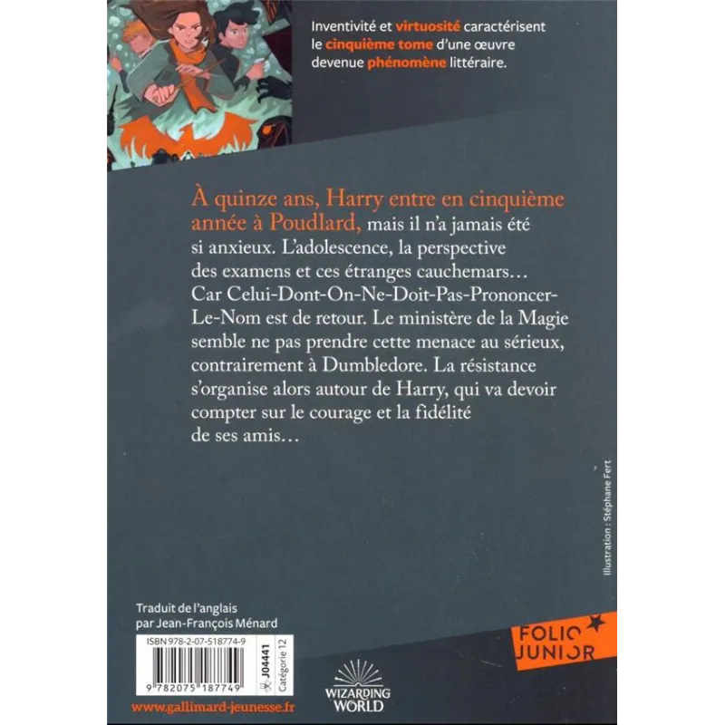 Harry Potter Tome 5 : Harry Potter et l - ravate.com librairie reunion
