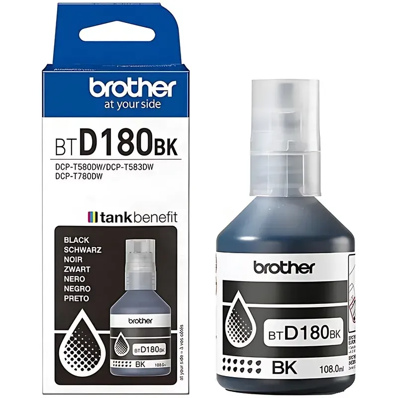Bouteille d'encre Brother BTD180 Noire – BROTHER – BRO_BTD180BK