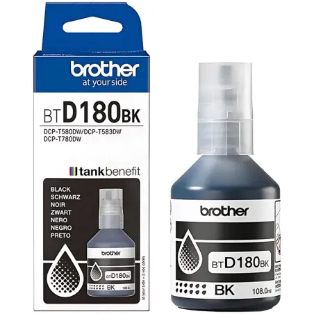 Bouteille d'encre Brother BTD180 Noire – BROTHER – BRO_BTD180BK