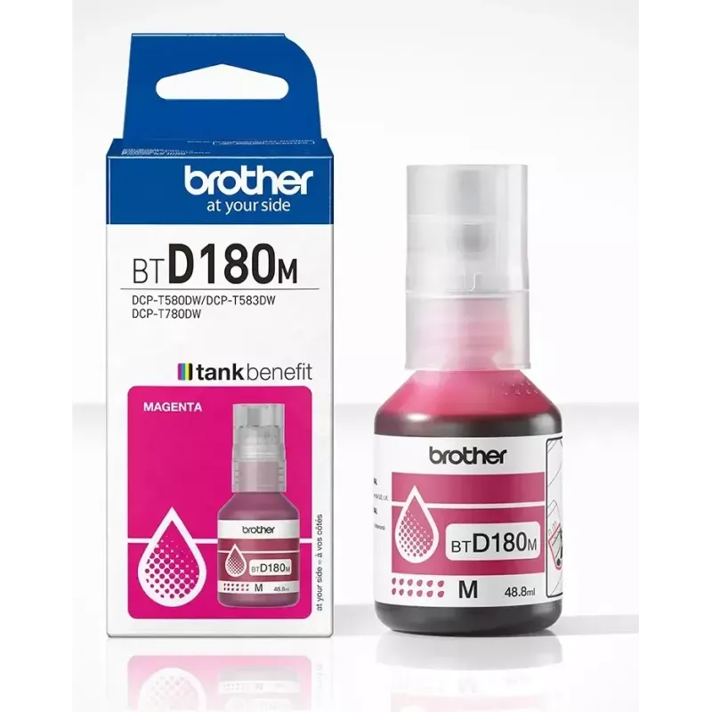 Bouteille d'encre Brother BTD180 Magenta – BROTHER – BRO_BTD180M