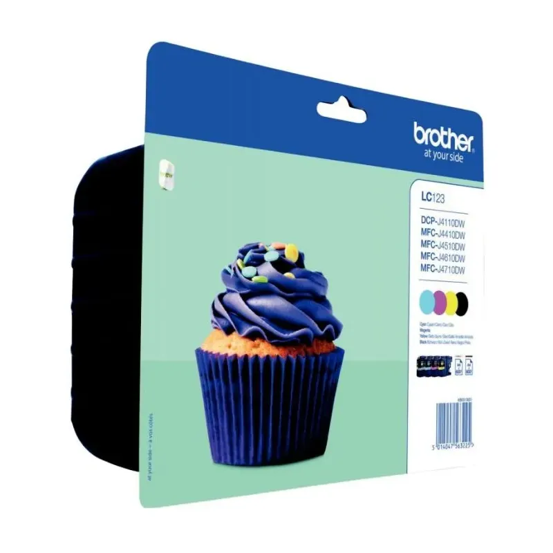 Pack 4 Cartouches d'encre Brother LC123 CMJN – BROTHER – BRO_LC123VALBP