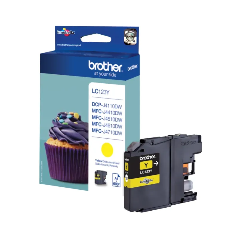 Cartouche d'encre Brother LC123 Jaune – BROTHER – BRO_LC123Y