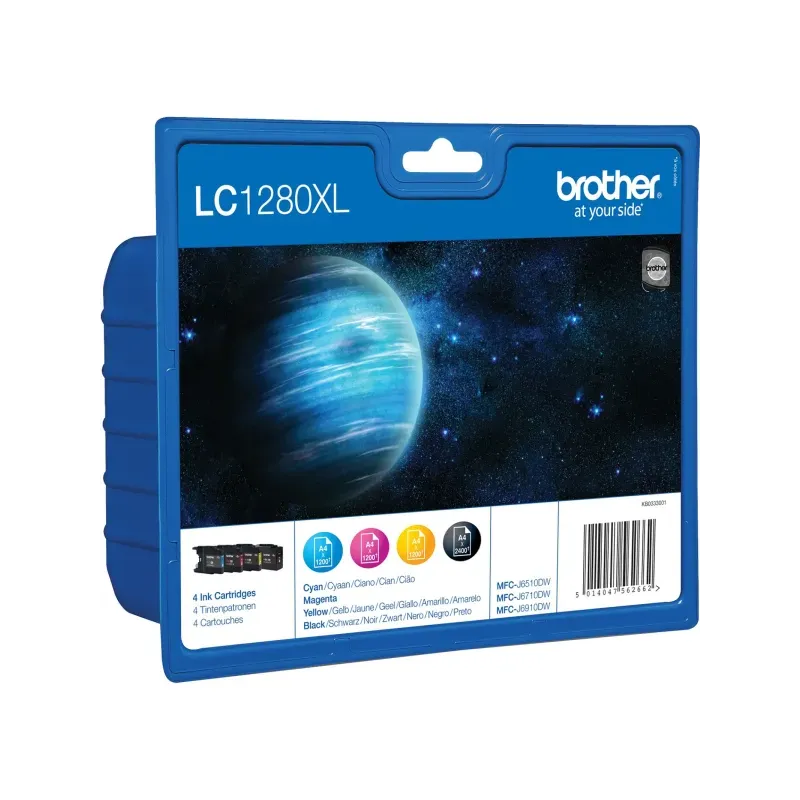 Pack XL 4 Cartouches d'encre Brother LC1280XL CMJN – BROTHER – BRO_LC1280XLVALBP